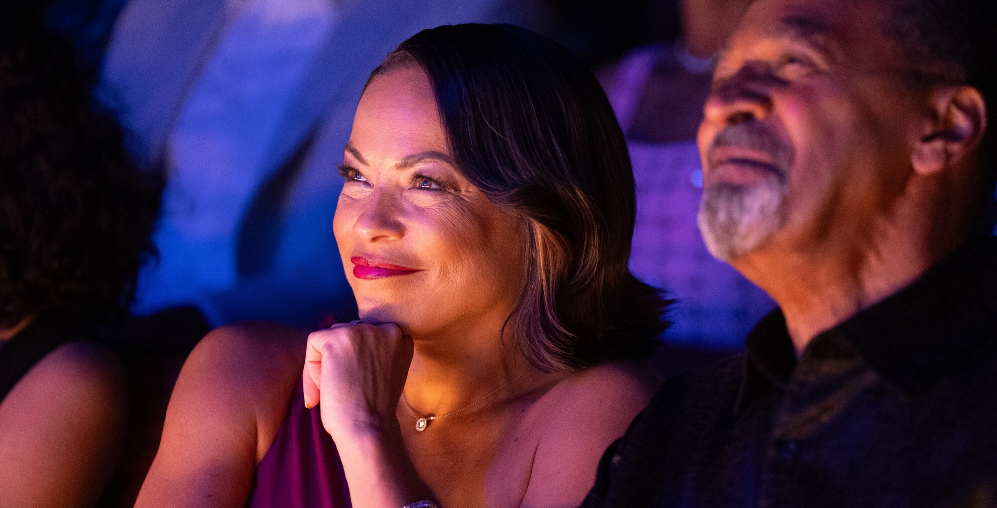 Daphnée Duplaix as Nicole Dupree Richardson and Clifton Davis as Vernon Dupree on Beyond the Gates.