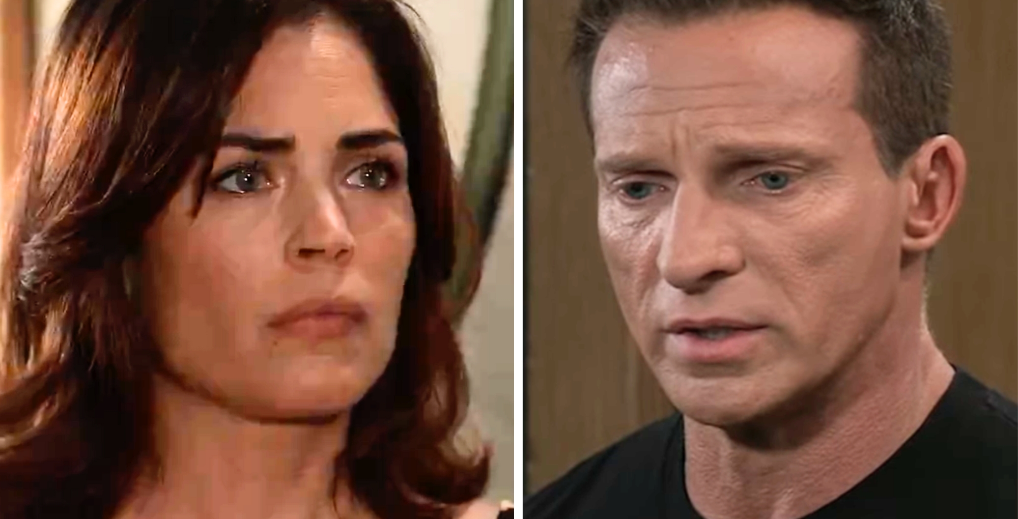 Kelly Thiebaud and Steve Burton as Jason and Britt on General Hospital.