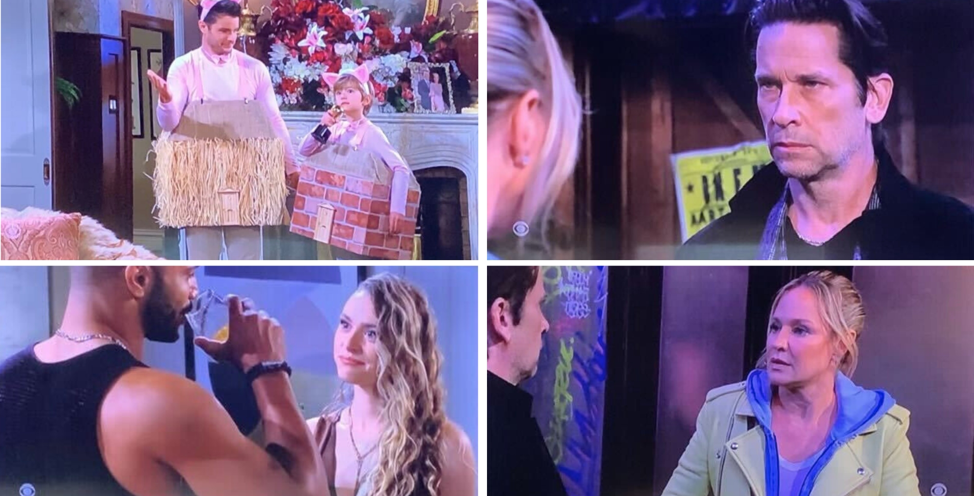The Young and the Restless characters Kyle, Harrison, Mitch aka Matt Clark, Sharon, Claire, and Holden.