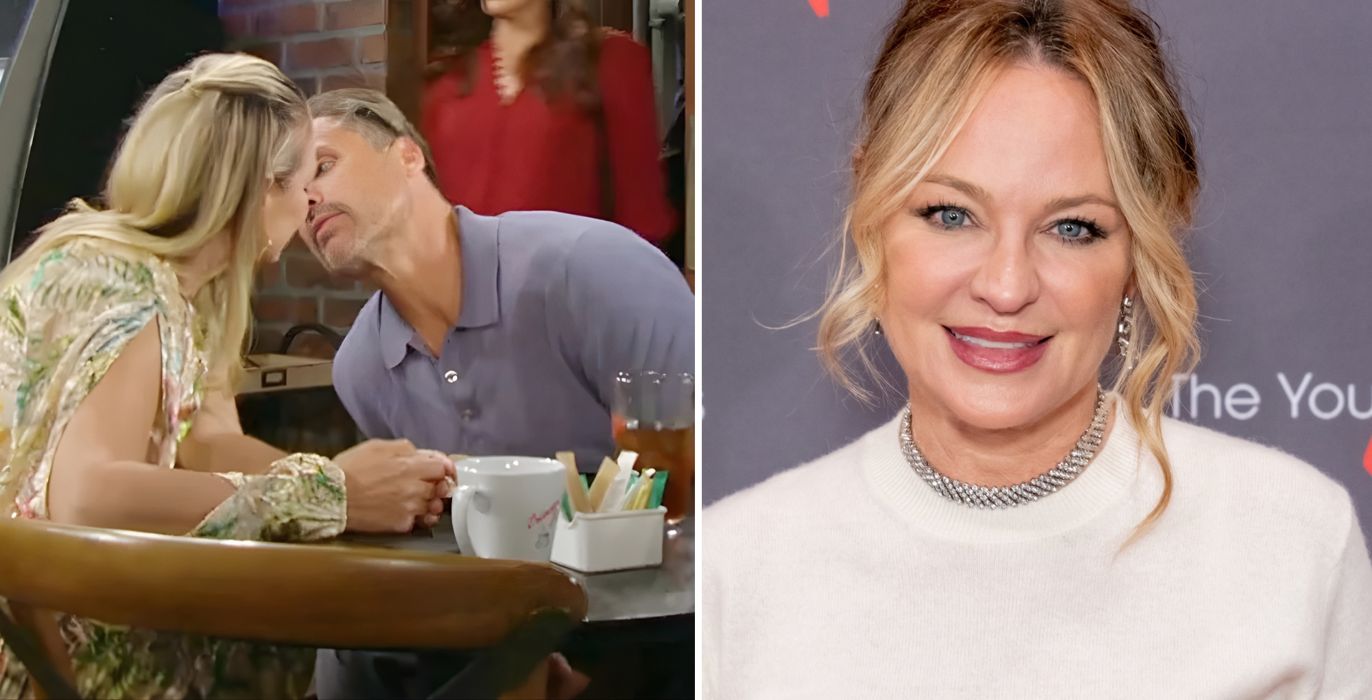 The Young and the Restless couple Sharon and Nick, and actress Sharon Case.