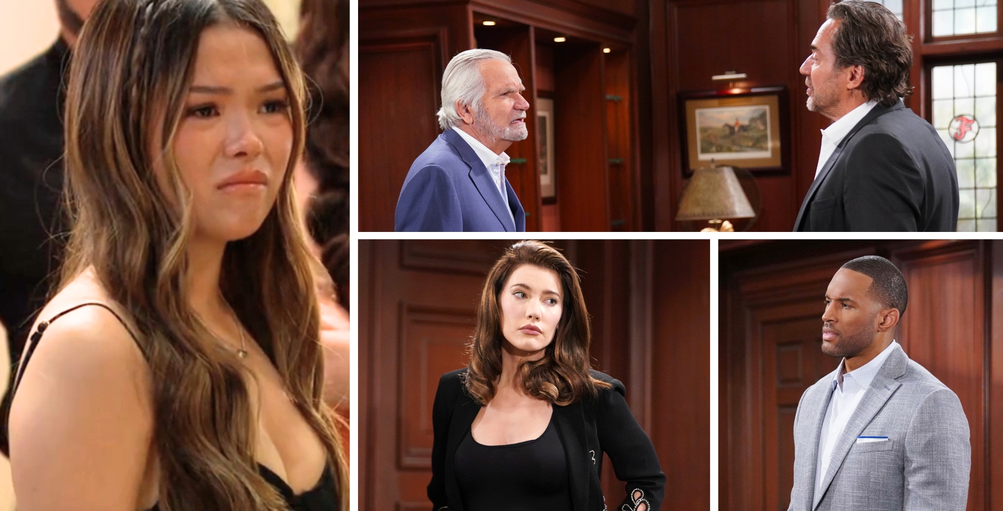 Bold and the Beautiful's Luna, Eric, Ridge, Steffy, and Carter
