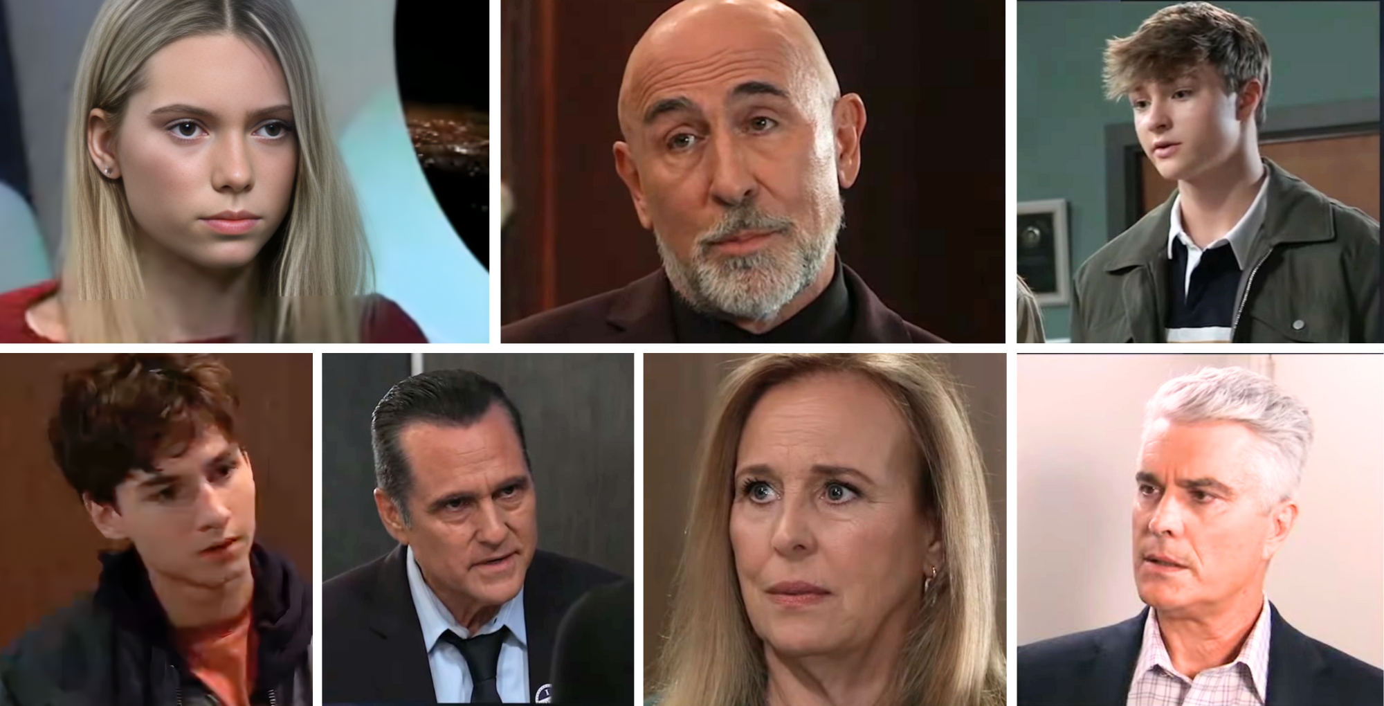 General Hospital Charlotte, Sidwell, Danny, Rocco, Sonny, Laura and Ric