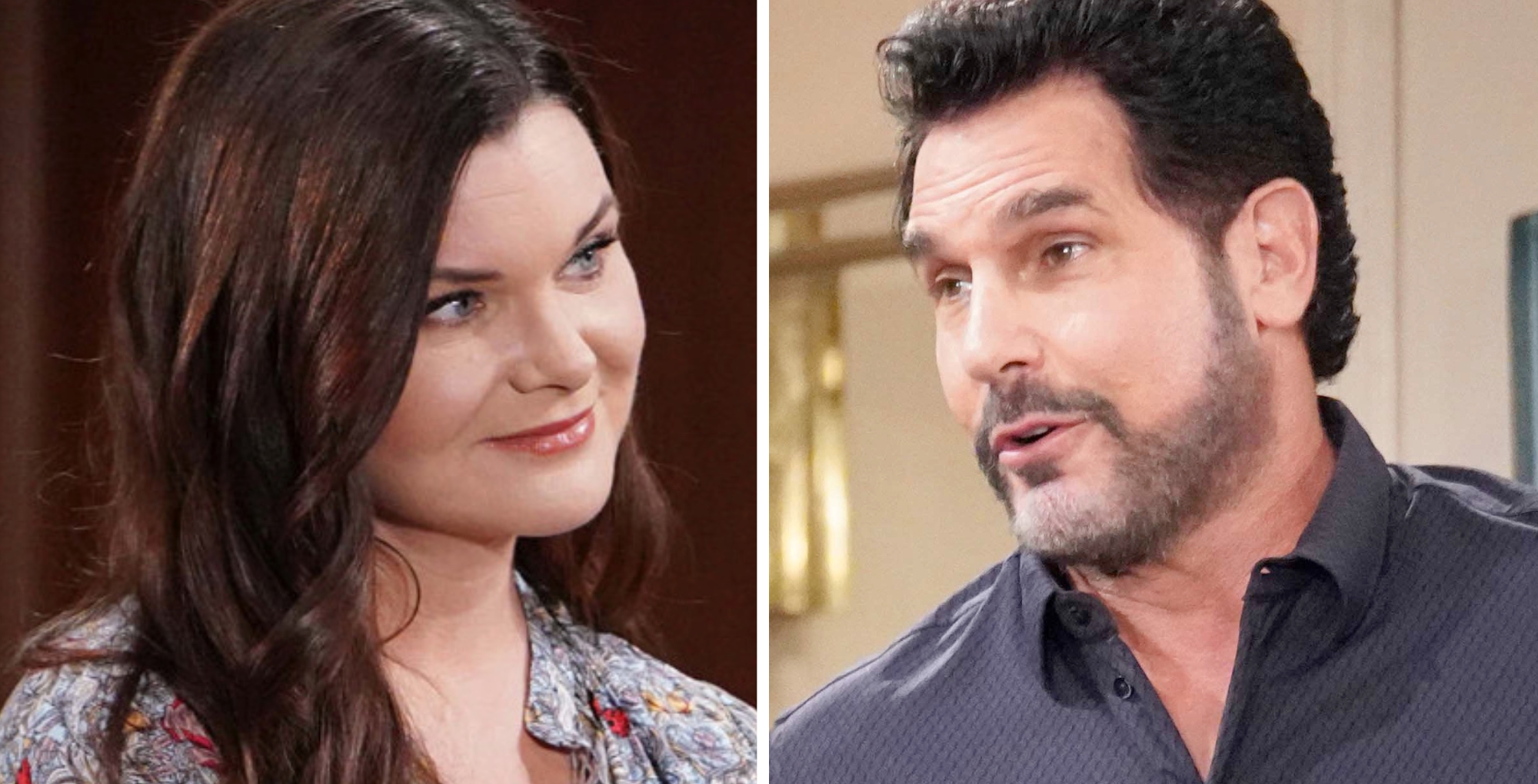 Heather Tom as Katie Logan and Don Diamont as Bill Spencer on The Bold and the Beautiful