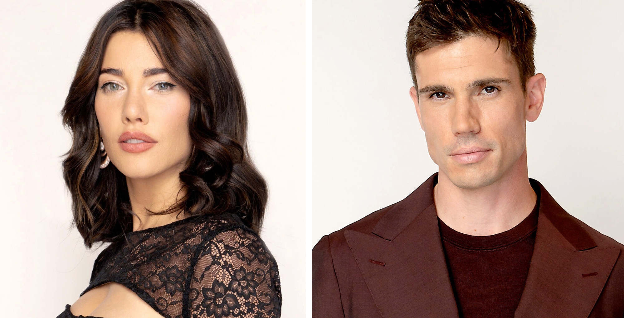 The Bold and the Beautiful stars Jacqueline MacInnes Wood and Tanner Novlan.
