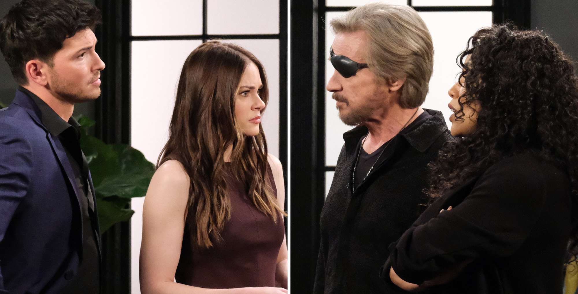 Days of our Lives January 28 Alex, Stephanie, Steve, and Jada.