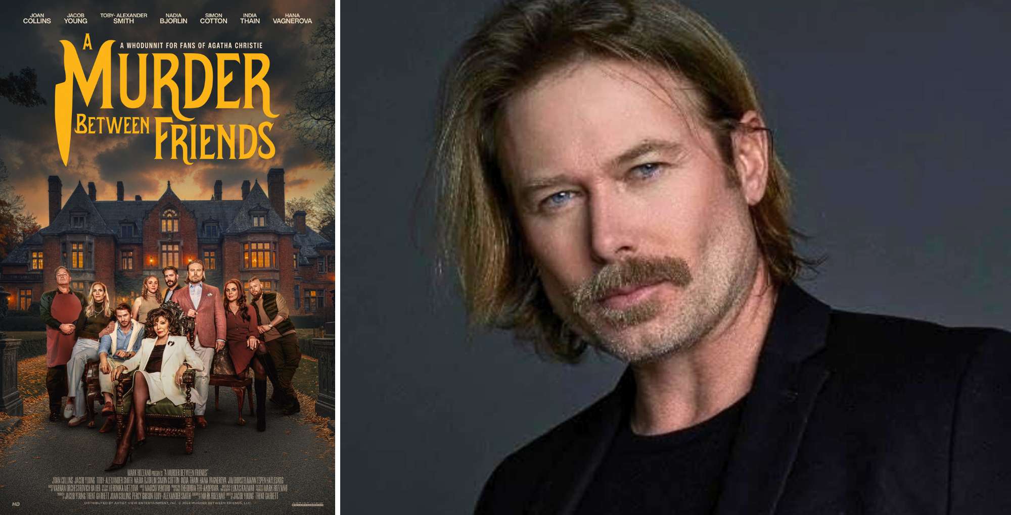 A Murder Between Friends movie poster and Jacob Young.