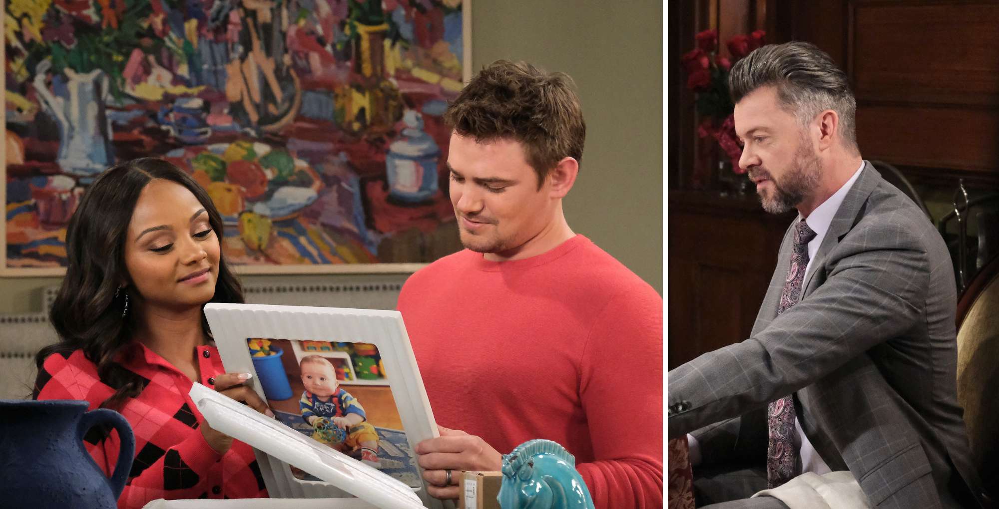 Days of our Lives February 12 Chanel, Johnny, and EJ.