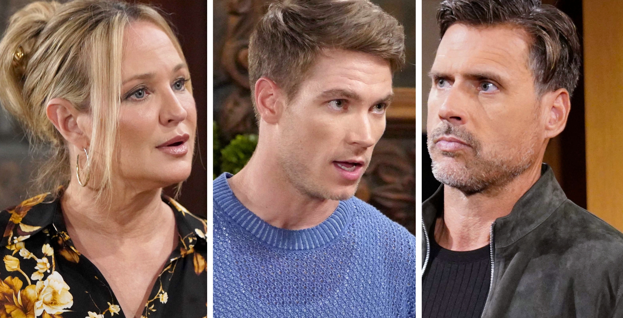The Young and the Restless' Sharon, Noah, and Nick.