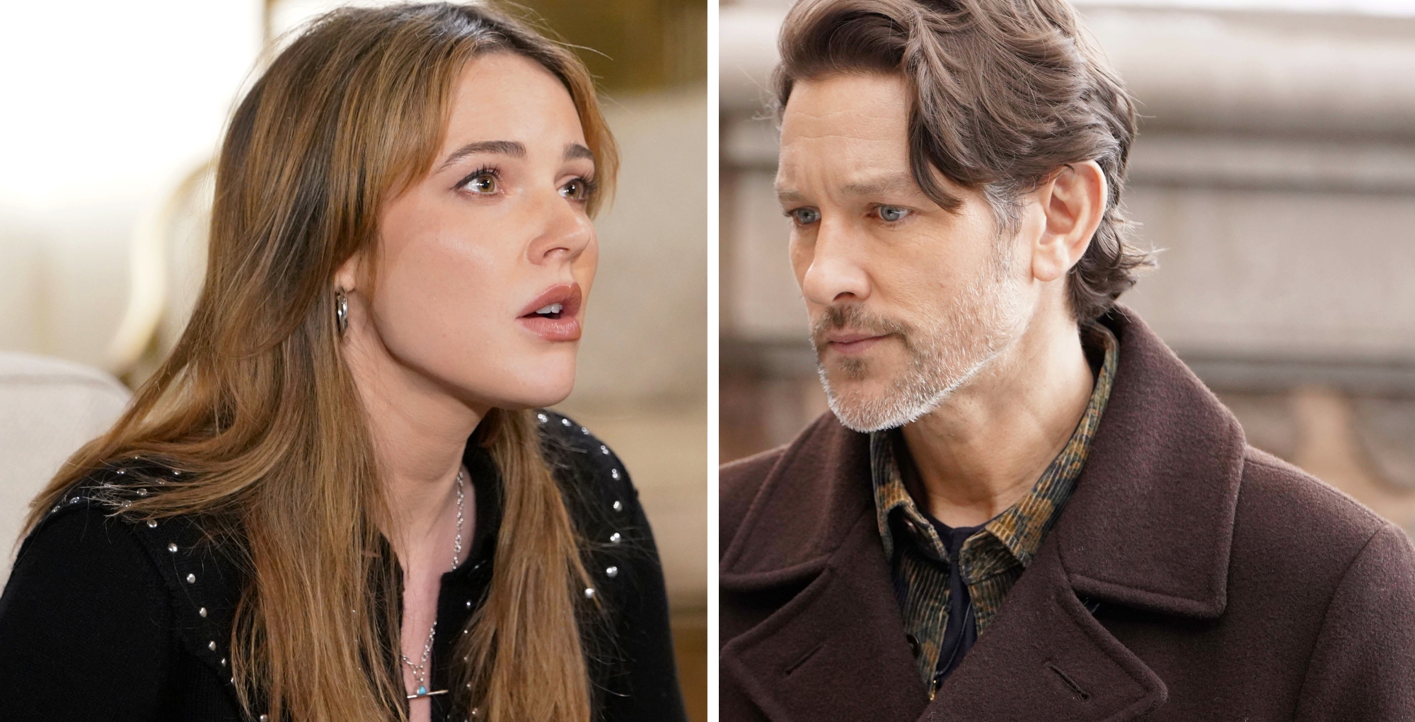 Cait Fairbanks as Tessa Porter and Michael Graziadei as Daniel Romalotti on Young and the Restless