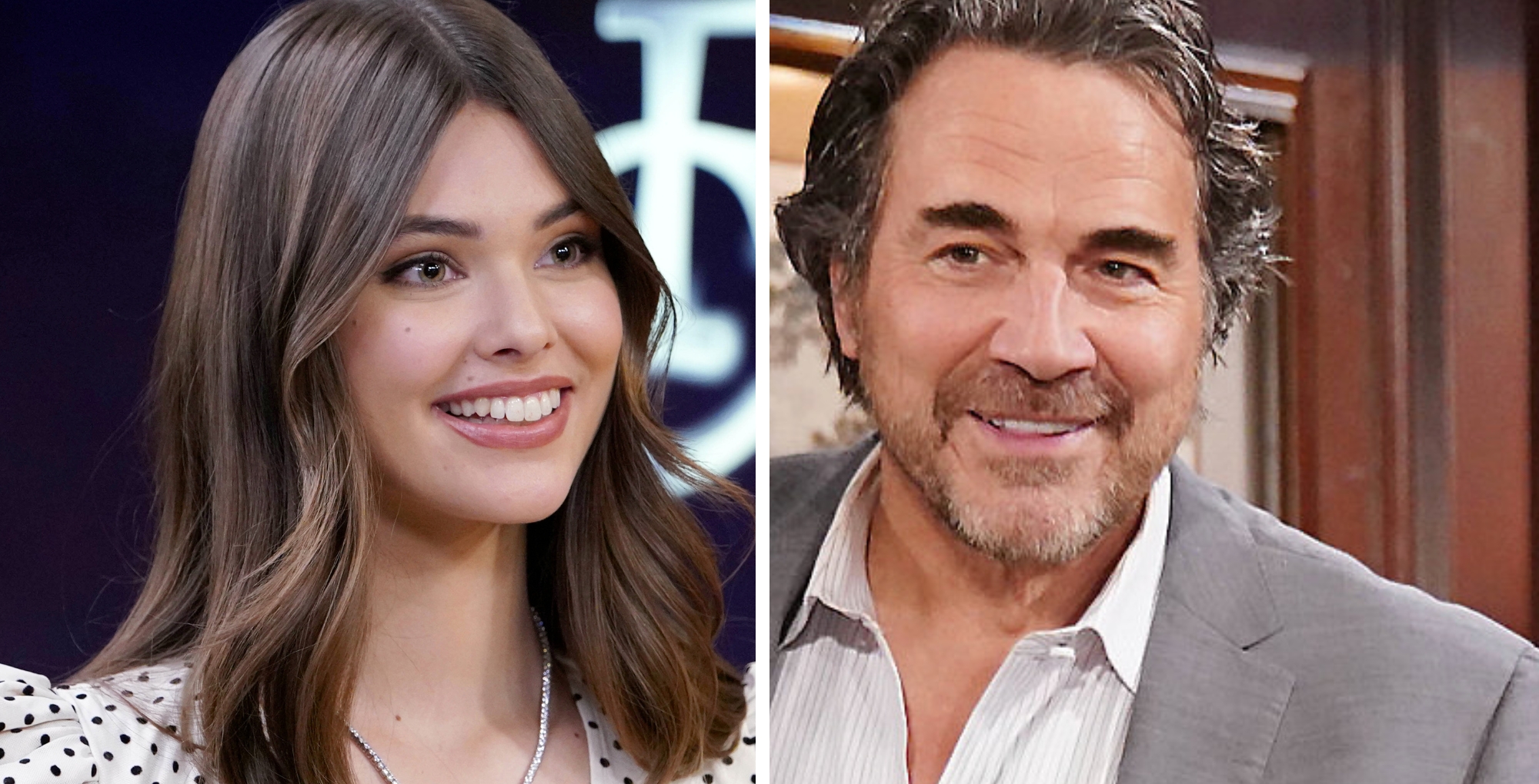 Laneya Grace as Electra Forrester and Thorsten Kaye as Ridge Forrester on Bold and the Beautiful