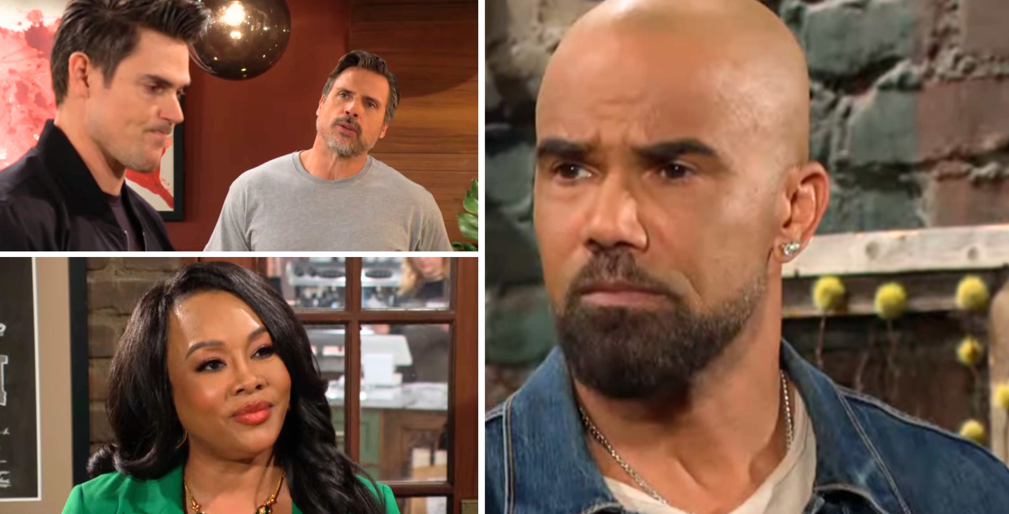 The Young and the Restless' Adam, Nick, Malcolm, and Stephanie.