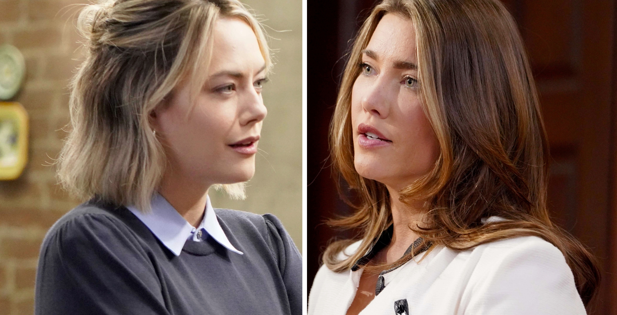 Annika Noelle as Hope Logan and Jacqueline MacInnes Wood as Steffy Forrester on Bold and the Beautiful