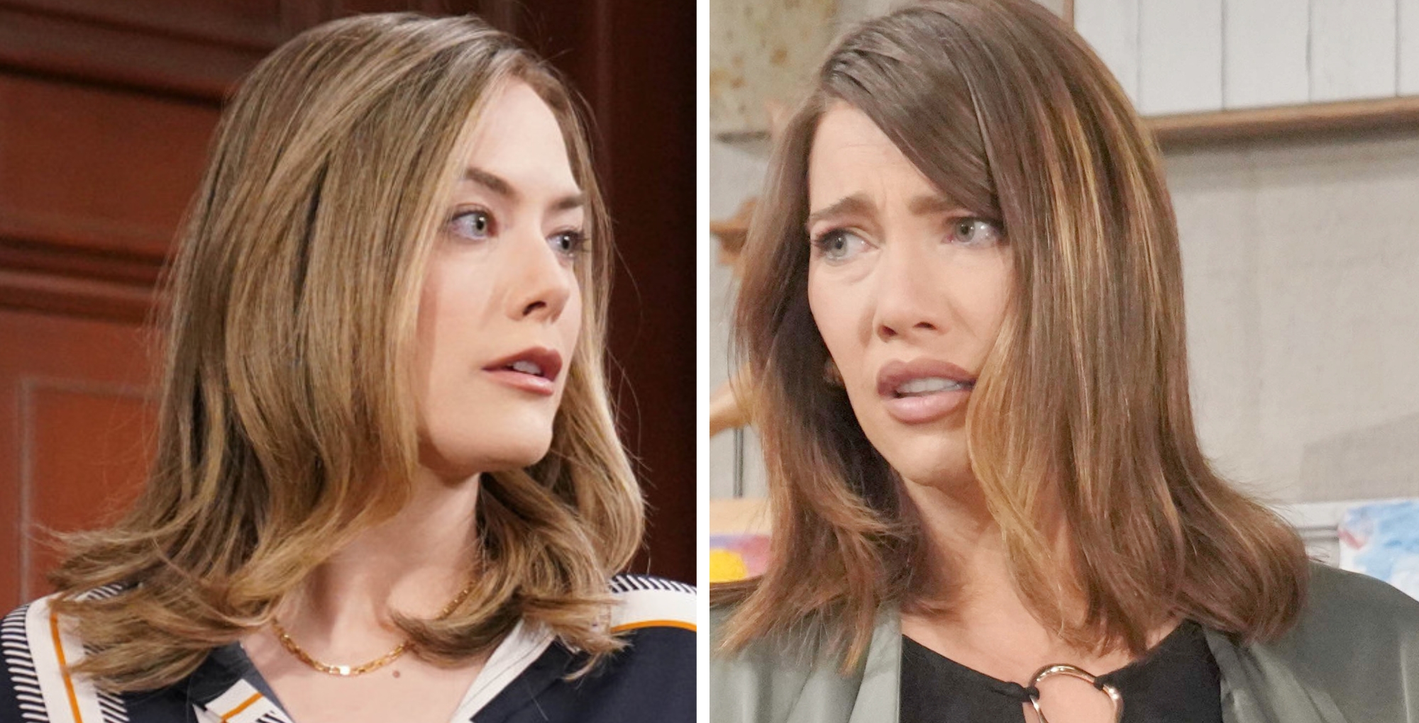 Annika Noelle as Hope Logan and Jacqueline MacInnes Wood as Steffy Forrester on Bold and the Beautiful