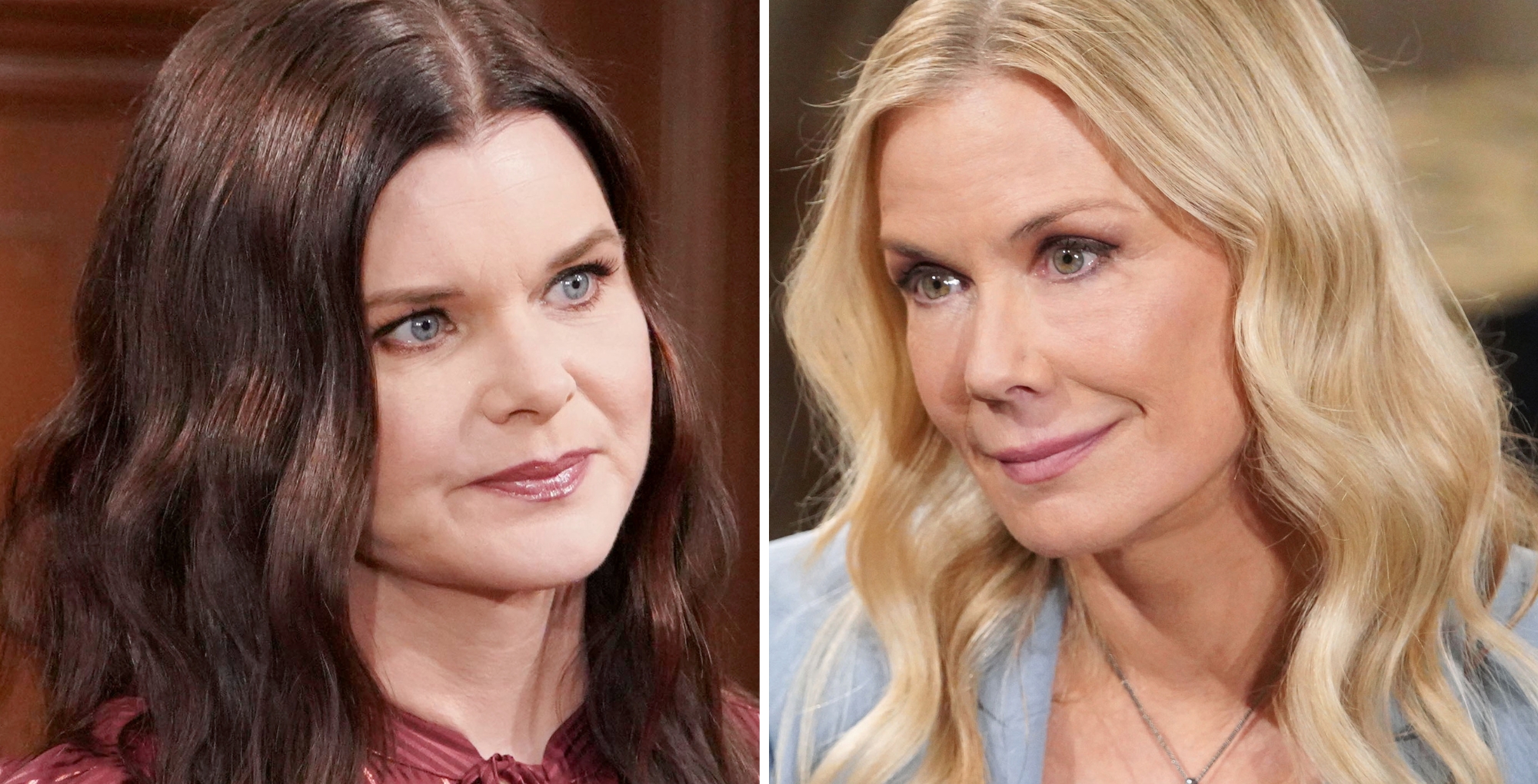 Heather Tom as Katie Logan and Katherine Kelly Lang as Brooke Logan on Bold and the Beautiful